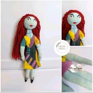 Disney Parks Nightmare Before Christmas 12" Plush Poseable SALLY Doll Yarn Hair